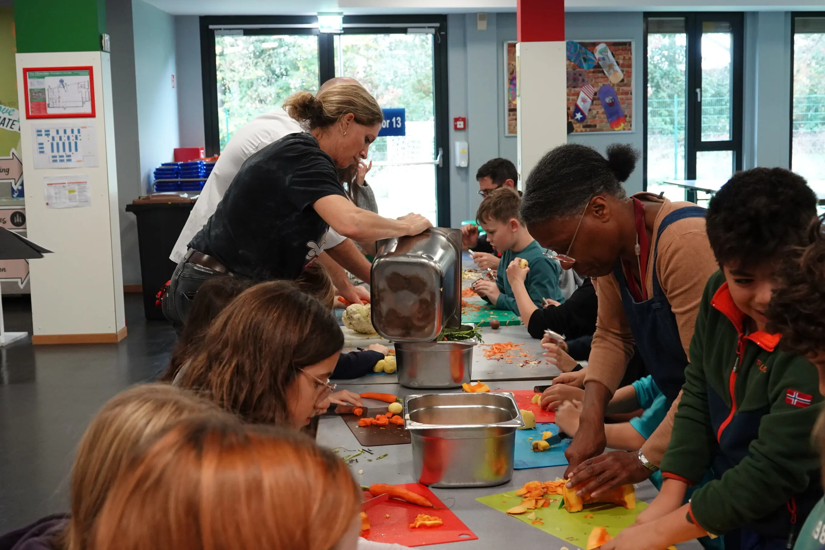 Students cooking